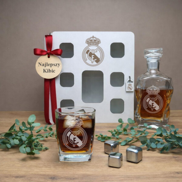 Skrzynka karafka 6 szklanek zestaw do whisky w skrzynce karafka 6 szklanek