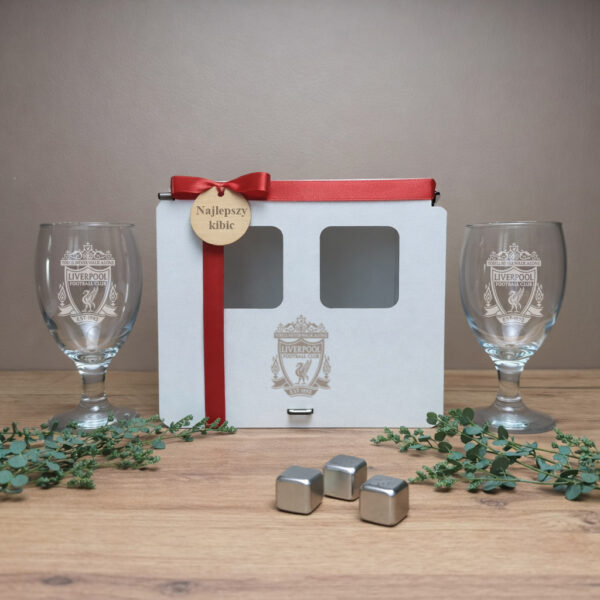 Skrzynka z pokalami 2 personalizowane pokale 500 ml w skrzynce