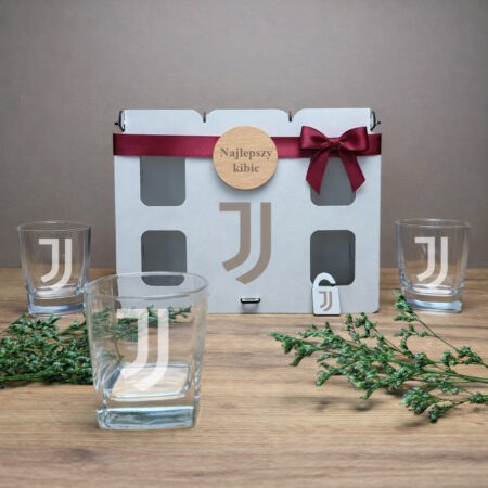 zestaw 6 szklanek z grawerem w białej skrzynce prezentowej